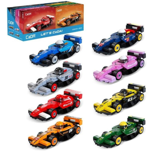 CaDA - Coffret 8 mini voitures de course à construire - TOOPIZ