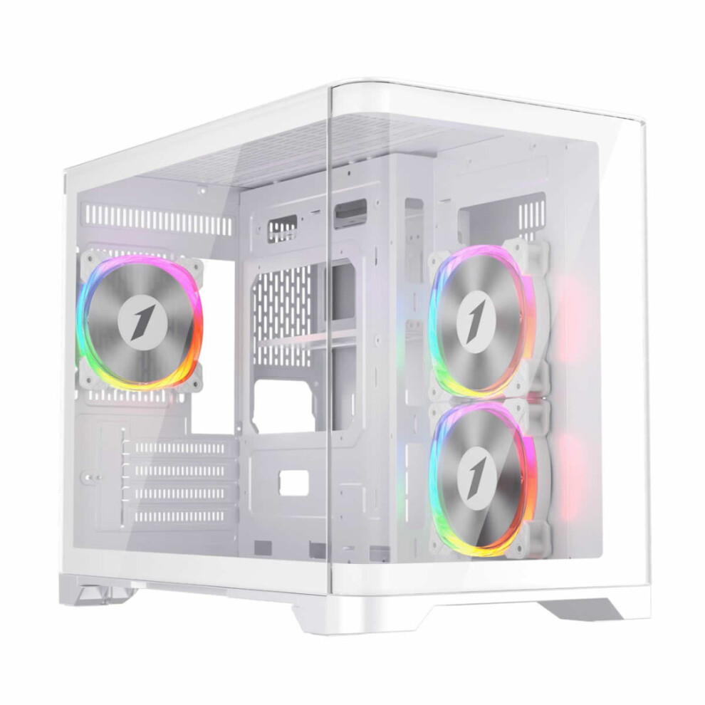 1Stplayer White 1St Player Uv6 Micro Atx Case With 3 Rgb Fans - Image 3