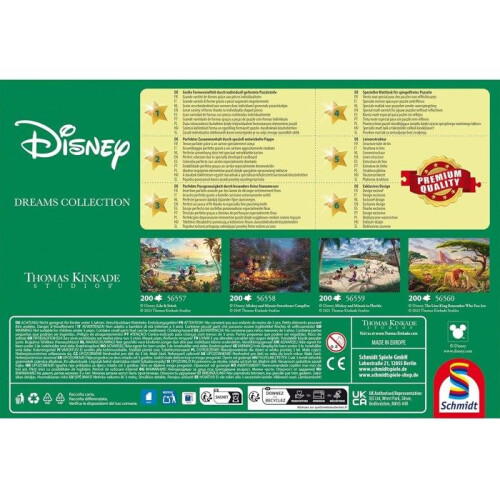 Quebra-cabeça - SCHMIDT SPIELE - A escola do Mickey e da Minnie - 200 peças - 43,2 x 29,1 cm - Disney/Thomas Kinkade 2