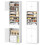 Costway Laundry Room Tall Cabinet - White 1