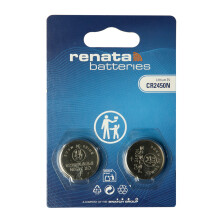 Renata CR2450N, 2450N, 3V Lithium Knopfzellen - 2er Blister
