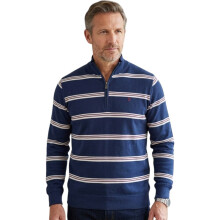 (Marine Blue, S) FARAH Mens Winter Jumper Bomber CottonTop