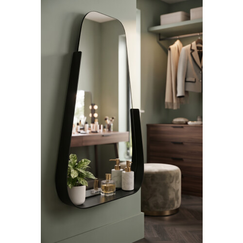 Metal Wall Mirror Half Frame 50X70X6cm 1