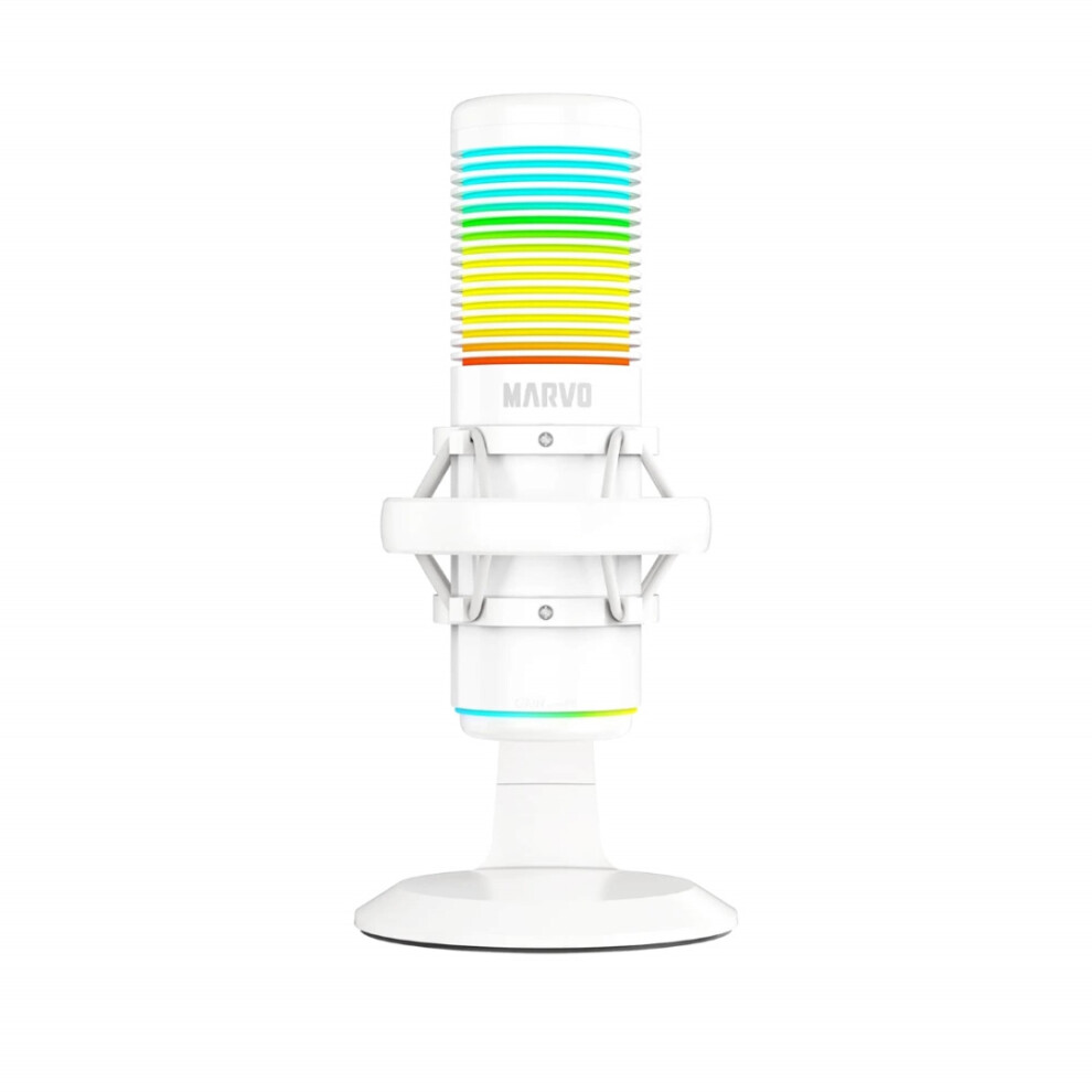 Marvo White Scorpion Mic-07 Blast 60 Usb Rgb Noise Cancelling Wired Gaming M - Image 7