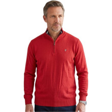 (Red Chilli, M) FARAH Mens Winter Jumper Bomber CottonTop