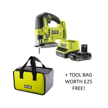 Ryobi 18V Cordless Jigsaw Kit 2.0Ah ONE+ - RJS18-1C20GP