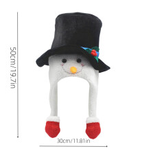 (One Size) Funny Christmas Snowman Hat Fancy Dress Winter Christmas Top Hat For Stage Performance Navidad Props New Year Decor