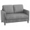 (Grey) 129cm Small Loveseat Sofa Comfy Soft Corduroy Couch 1