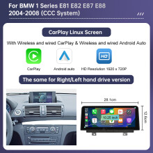 Multimedia-Display für BMW 1er Serie E81 E82 E87 E88 CCC CIC System, 10,25 Zoll, kabelloses CarPlay und Android Auto