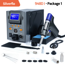 Silverflo Entlötstation, 110 W Entlötpistole, Saugstation mit LCD-Display und Schlafmodus, 948D-I