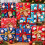 8 Christmas Wrapping Paper Sheets Cute Characters 3