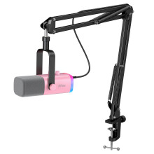 FIFINE Gaming headset en microset, AM8TP, met RGB-verlichting en verstelbare arm voor PC en console