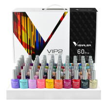 Venalisa kit de esmalte de uñas en gel VIP3, 60 colores con maleta de marca y accesorios