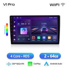 Junsun Autoradio, V1 Pro (2GB-64GB), kabelloses CarPlay und Android Auto, für Peugeot 108 / Citroen C1 / Toyota Aygo (Mk2) 2014-2021