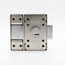Hochsicherheitstürschloss - ABUS - VP12R CC 45 F9 - Doppelzylinder - Gebürsteter Stahl - 12 Stifte