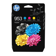 HP 953 4 musteen pakkaus, musta, syaani, keltainen ja magenta aito (6ZC69AE) - HP OfficeJet Pro 7700/8200/8700:lle