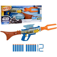 Nerf Star Wars Blaster The Mandalorian, Visier, Lauf, Aufbewahrungsschaft, 12 Nerf Elite Darts, ab 8 Jahren