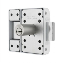 Hochsicherheitstürschloss - ABUS - VP12R CB 45 W - Mit Knopf - Weiß - 12 Stifte