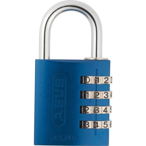 Abus Combination Lock - ABUS - 145/40 - 4 digits - Blue Aluminum - Enhanced Security