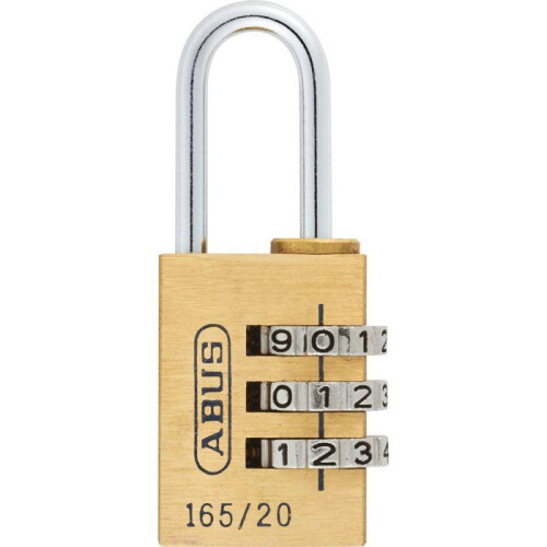 Abus Combination Lock - ABUS - 165/20 - 3 digits - Solid Brass - Steel Shackle