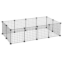 Enclos modulable pour petits animaux - HELLOSHOP26 - Modèle modulable - Noir - À monter soi-même - Maillet offert