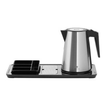 Piano di cortesia - Bollitore elettrico - 1800 W - 1,2 L - Acciaio inossidabile argento