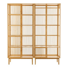 Ensemble de portant et étagère bambou 185 x 160 x 45 cm naturel 03_0008773