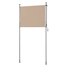 Außenlager - HELLOSHOP26 - 134x270 cm - Teleskopstangen ohne Bohren - Höhenverstellbar 230–310 cm - Wasserdichtes Gewebe