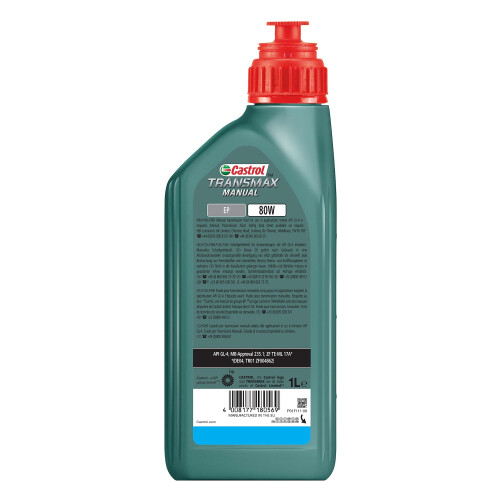 Castrol Castrol TRANSMAX Manual EP 80W Manual Transmission Fluid, 1L 1