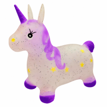 Licorne gonflable transparente avec paillettes, jouet sauteur pour filles, Violet, 1300g
