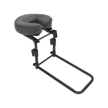 Support de massage pour le visage avec coussin, Gris, Mousse à mémoire et Aluminium, pour relaxation à domicile