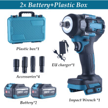 Clé à chocs électrique sans fil, 1200 N.m, 5 vitesses, compatible batterie Makita 18V-21V