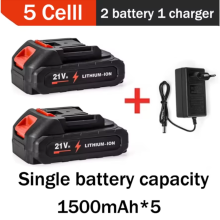GECOFEER Batterie lithium-ion rechargeable 1500/3000mAh pour outils électriques Makita 18V 21V