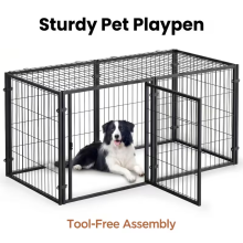 Clôture métallique modulable pour chiens et chats, enclos anti-rouille sans outils