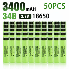 Batterie au lithium NCR18650B 3.7V 3400mAh 20A, Lot de 50 pièces, Vert, pour appareils électroniques