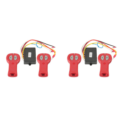 2X Wireless Electric Winch Remote Control Kit Relay Winch Control System Universal Handheld