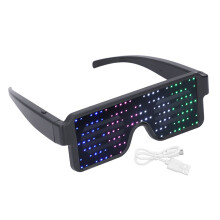 LED Glowing Glasses Dynamic 4 Colorful Light Up USB Rechargeable Luminous Decor for Bar Bundy All Hallows Day Party