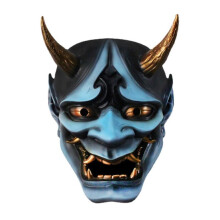 Halloween Japanese Cosplay Face Cover Resin Horror Face Cover Ghost Demon Face Cover Stage Performance Props Party Decor