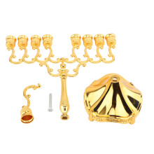 Candle Holder 9 Branches Alloy Vintage Decorative Candlestick Holder for Weddings Gold Color