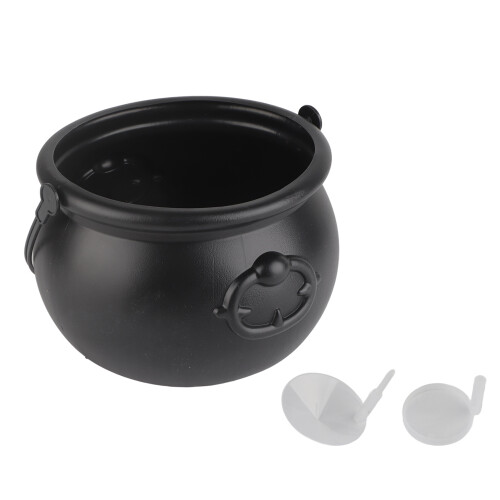 Halloween Cauldron Mist Maker 12 LEDs Horror Style Silver Halloween Mist Maker Decorations for Party 2