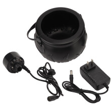 Halloween Atomizing Light Cute Spooky Black Pot Portable Halloween Ambient Light Halloween Decoration 100‑240V US Plug