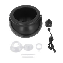Cauldron Fog Machine Metal Plastic 12 LED Color Changing Spooky Ambience Halloween Mist Maker with Cauldron 100‑240V UK Plug
