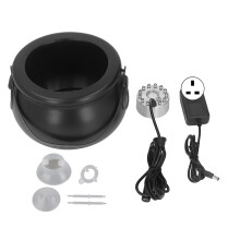 Halloween Cauldron Mist Maker 12 LEDs Horror Style Silver Halloween Mist Maker Decorations for Party