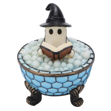 Ghost Bubble Bath Lamp Battery Powered Resin Spooky Season Bathtub Night Light for Bedroom