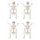 4Pcs Faux Human Skeleton Plastic Movable Joints Posable Artificial Full Body Human Skeleton 40cm 3