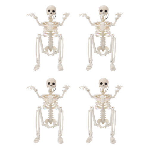 4Pcs Faux Human Skeleton Plastic Movable Joints Posable Artificial Full Body Human Skeleton 40cm 2