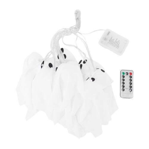 Ghosts String Light 8 Lighting Modes 10 Ghosts Ornaments Multifunctional Remote Control String Lamp for Bedroom Windows Living Room