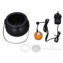 Mini Mister Witch Pot Fog Mist Making Machine Fogger Atomizer with Cauldron Flame 12LED Home Indoor Outdoor Party Decor