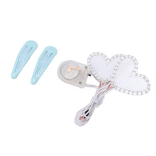 LED Face Light Stickers with Hair Clips Battery Powered Luminous Face Makeup Decoration for Party Bar Club