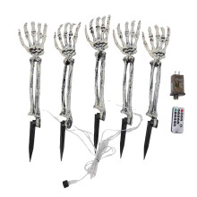 Lighted Skeleton Arm Scary Realistic Hands Bone Glowing Skeleton Arm Stakes for Porches Yards Gardens Lawn Party Decor